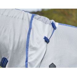 Couverture anti-mouches Weatherbeeta ComFiTec Airflow II cou détachable Gris / bleu / gris Couverture anti-mouches Weatherbeeta ComFiTec Airflow II cou détachable Gris / bleu / gris