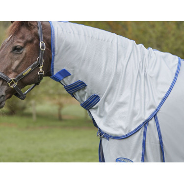 Vliegendeken WeatherBeeta ComFiTec Airflow II met afneembare hals Grijs / blauw / grijs Vliegendeken WeatherBeeta ComFiTec Airflow II met afneembare hals Grijs / blauw / grijs