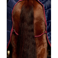 Couverture d'écurie Weatherbeeta ComFiTec 210D Channel 100g combo Marine / bourgogne