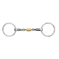 Mors cheval simple avec rouleau Shires - Matériel d'équitation
