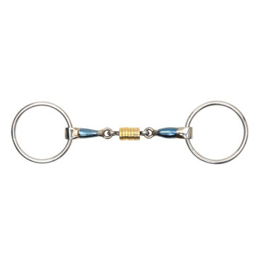 Mors cheval simple avec rouleau Shires - Matériel d'équitation