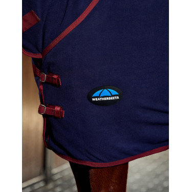 Weatherbeeta antistatische fleece combo zweetdeken Marine / bordeaux Weatherbeeta antistatische fleece combo zweetdeken Marine / bordeaux