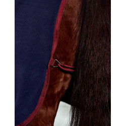 Weatherbeeta antistatische fleece combo zweetdeken Marine / bordeaux