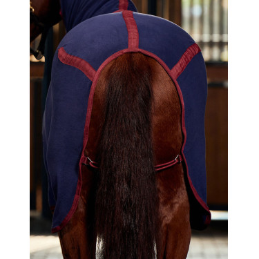 Weatherbeeta antistatische fleece combo zweetdeken Marine / bordeaux Weatherbeeta antistatische fleece combo zweetdeken Marine / bordeaux