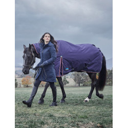 Couverture Weatherbeeta ComFiTec Essential Turnout 220g combo Marine / bourgogne Bleu marine