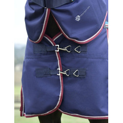 Couverture Weatherbeeta ComFiTec Essential Turnout 220g couvre cou détachable Marine / bourgogne