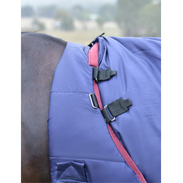 Couverture Weatherbeeta ComFiTec Essential Turnout 220g couvre cou détachable Marine / bourgogne Couverture Weatherbeeta ComFiTec Essential Turnout 220g couvre cou détachable Marine / bourgogne