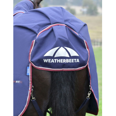 Couverture Weatherbeeta ComFiTec Essential Turnout 220g couvre cou détachable Marine / bourgogne Couverture Weatherbeeta ComFiTec Essential Turnout 220g couvre cou détachable Marine / bourgogne