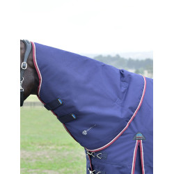 Couverture Weatherbeeta ComFiTec Essential Turnout 220g couvre cou détachable Marine / bourgogne