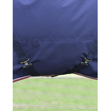 Couverture Weatherbeeta ComFiTec Essential Turnout 220g couvre cou détachable Marine / bourgogne Couverture Weatherbeeta ComFiTec Essential Turnout 220g couvre cou détachable Marine / bourgogne