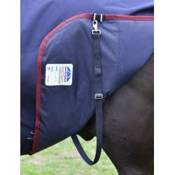 Couverture Weatherbeeta ComFiTec Essential Turnout 220g couvre cou détachable Marine / bourgogne