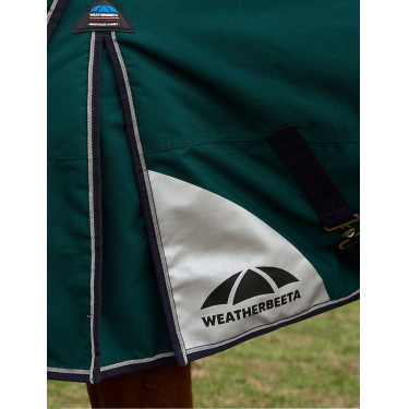 Weatherbeeta ComFiTec Plus Dynamic Turnout deken 100 g met hoge hals Bosgroen / marineblauw Weatherbeeta ComFiTec Plus Dynamic Turnout deken 100 g met hoge hals Bosgroen / marineblauw