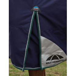 Weatherbeeta ComFiTec Plus Dynamic Turnout deken 100 g met hoge hals Marine / bosgroen Blauw