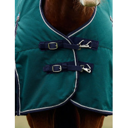 Deken Weatherbeeta ComFiTec Plus Dynamic Turnout 220g high neck Bosgroen / marineblauw