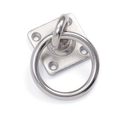 Draaibare bevestigingsring met plaat Shires Metaal Zilver Draaibare bevestigingsring met plaat Shires Metaal Zilver