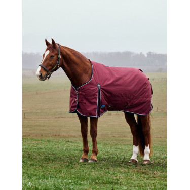 Couverture Weatherbeeta ComFiTec Prelim Turnout 220g Bourgogne / marine Couverture Weatherbeeta ComFiTec Prelim Turnout 220g Bourgogne / marine