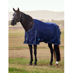Couverture Weatherbeeta ComFiTec Prelim Turnout 220g Plaid en relief bleu marine