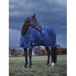 Couverture Weatherbeeta ComFiTec Prelim Turnout 220g Plaid en relief bleu marine