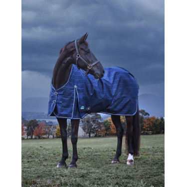 Deken Weatherbeeta ComFiTec Prelim Turnout 220 g Gebreide marineblauwe plaid met reliëf