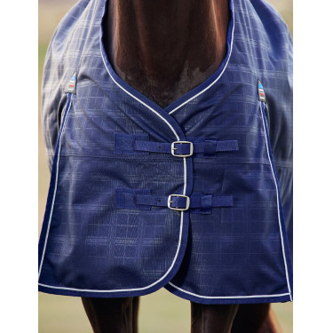 Deken Weatherbeeta ComFiTec Prelim Turnout 220 g Gebreide marineblauwe plaid met reliëf