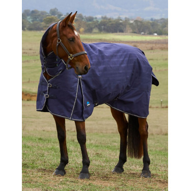 Weatherbeeta ComFiTec Prelim Turnout Combo 220 g deken Gebreide marineblauwe plaid met reliëf Weatherbeeta ComFiTec Prelim Turnout Combo 220 g deken Gebreide marineblauwe plaid met reliëf