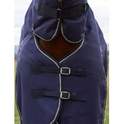 Weatherbeeta ComFiTec Prelim Turnout Combo 220 g deken Gebreide marineblauwe plaid met reliëf Weatherbeeta ComFiTec Prelim Turnout Combo 220 g deken Gebreide marineblauwe plaid met reliëf