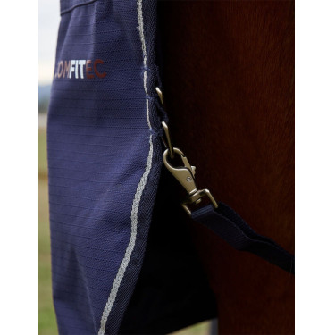 Couverture Weatherbeeta ComFiTec Prelim Turnout Combo 220g Plaid en relief bleu marine