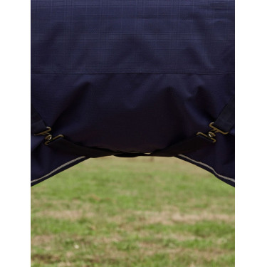 Couverture Weatherbeeta ComFiTec Prelim Turnout Combo 220g Plaid en relief bleu marine