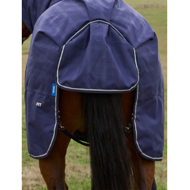 Weatherbeeta ComFiTec Prelim Turnout Combo 220 g deken Gebreide marineblauwe plaid met reliëf Weatherbeeta ComFiTec Prelim Turnout Combo 220 g deken Gebreide marineblauwe plaid met reliëf