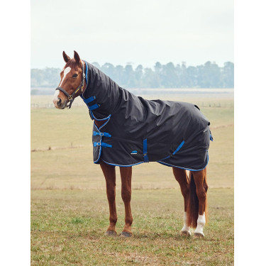 Couverture Weatherbeeta ComFiTec Tyro Turnout 220g Combo cou Noir / cobalt Couverture Weatherbeeta ComFiTec Tyro Turnout 220g Combo cou Noir / cobalt