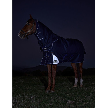 Couverture Weatherbeeta ComFiTec Ultra Turnout 220g couvre cou détachable Marine Bleu marine
