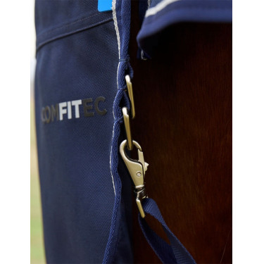 Couverture Weatherbeeta ComFiTec Ultra Turnout 220g couvre cou détachable Marine Bleu marine