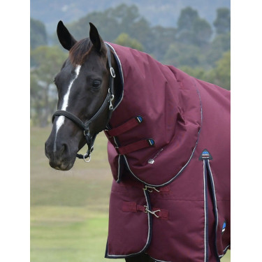 Couvre-cou Weatherbeeta ComFiTec Essential Turnout 220g Bourgogne / marine Couvre-cou Weatherbeeta ComFiTec Essential Turnout 220g Bourgogne / marine