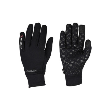 Dublin paardrijhandschoenen van Polartec-fleece Zwart Dublin paardrijhandschoenen van Polartec-fleece Zwart