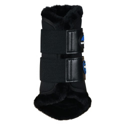 Weatherbeeta Tough-Tec Comfy schapenvacht peesbeschermers Zwart / zwart