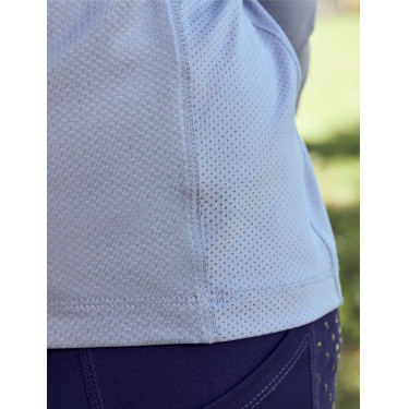 Haut d'équitation Dublin respirant manches longues enfant Brouillard bleu Haut d'équitation Dublin respirant manches longues enfant Brouillard bleu