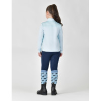 Ademende Dublin paardrijtop met lange mouwen voor kinderen Lichtblauw Ademende Dublin paardrijtop met lange mouwen voor kinderen Lichtblauw