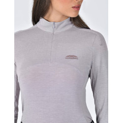 Weatherbeeta dames lange mouwen bamboe prestatie-top Gebronsde lila Violet