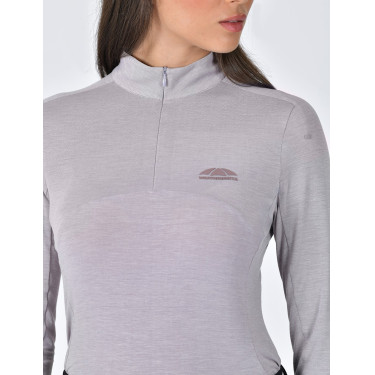 Weatherbeeta dames lange mouwen bamboe prestatie-top Gebronsde lila Violet