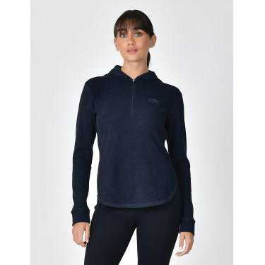 Haut manches longues Weatherbeeta à capuche London Layer femme Marine foncé marle Haut manches longues Weatherbeeta à capuche London Layer femme Marine foncé marle