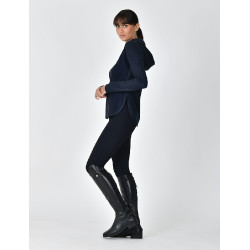 Haut manches longues Weatherbeeta à capuche London Layer femme Marine foncé marle Haut manches longues Weatherbeeta à capuche London Layer femme Marine foncé marle