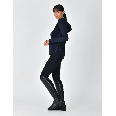 Haut manches longues Weatherbeeta à capuche London Layer femme Marine foncé marle Haut manches longues Weatherbeeta à capuche London Layer femme Marine foncé marle