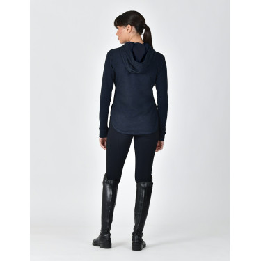 Haut manches longues Weatherbeeta à capuche London Layer femme Marine foncé marle Haut manches longues Weatherbeeta à capuche London Layer femme Marine foncé marle