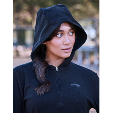 Haut manches longues Weatherbeeta à capuche London Layer femme Marine foncé marle Haut manches longues Weatherbeeta à capuche London Layer femme Marine foncé marle