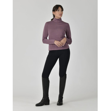 Haut Weatherbeeta manches longues 1/2 Zip femme Copper Vin mauve Haut Weatherbeeta manches longues 1/2 Zip femme Copper Vin mauve