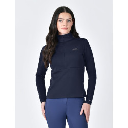Weatherbeeta dames longsleeve met halve rits Copper Marine Marineblauw