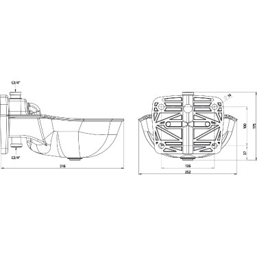 Abreuvoir à palette K75 Kerbl 2,8 litres