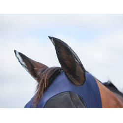 Masque anti-mouches Weatherbeeta ComFiTec Luxe Bug Eye Saver protections d'oreilles et nez Marine / noir Bleu