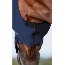 Masque anti-mouches Weatherbeeta ComFiTec Luxe Bug Eye Saver protections d'oreilles et nez Marine / noir Bleu