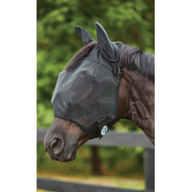 Masque anti-mouches Weatherbeeta Deluxe protections d'oreilles Noir Masque anti-mouches Weatherbeeta Deluxe protections d'oreilles Noir